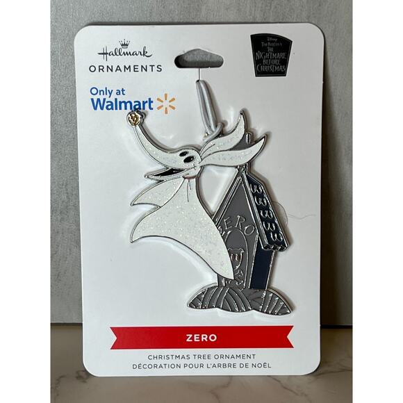 Hallmark Nightmare Before Christmas Zero Flat Metal Enamel Ornament BRAND NEW - Picture 1 of 1